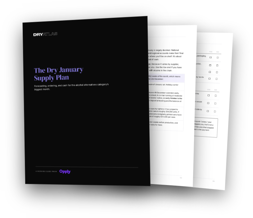 The Dry January Supply Plan—printed pages